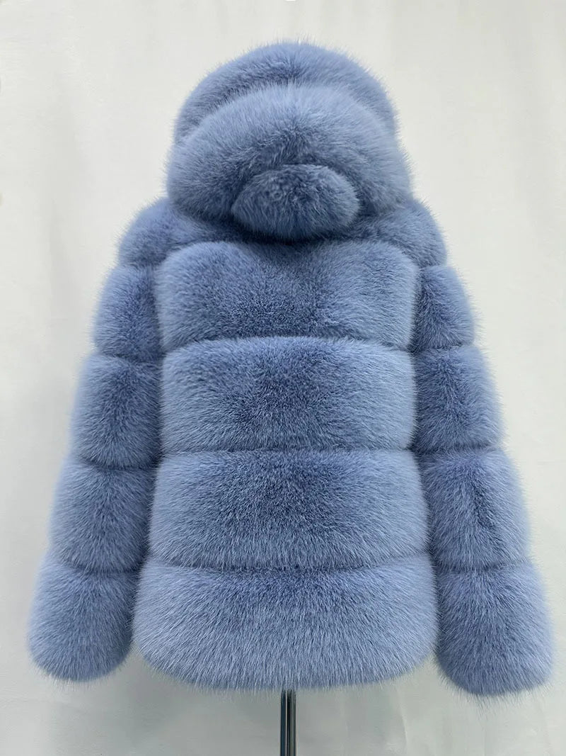 Women Hooded Thick Jackets Fur Faux Solid Zipper Coat Long Sleeve Cardigan Spliced Hoodies Warm Streetwear Coats Winter