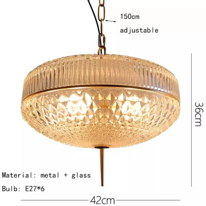 Champagne Glass Pendant Light Creative Hanging Lamp 3000K Gold Metal For Hotel Parlor Dining Room Bedroom - Kimlud