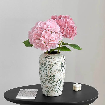 New Chinese ceramic vase dried flower water flower arrangement retro living room entrance decoration ornament small and fresh