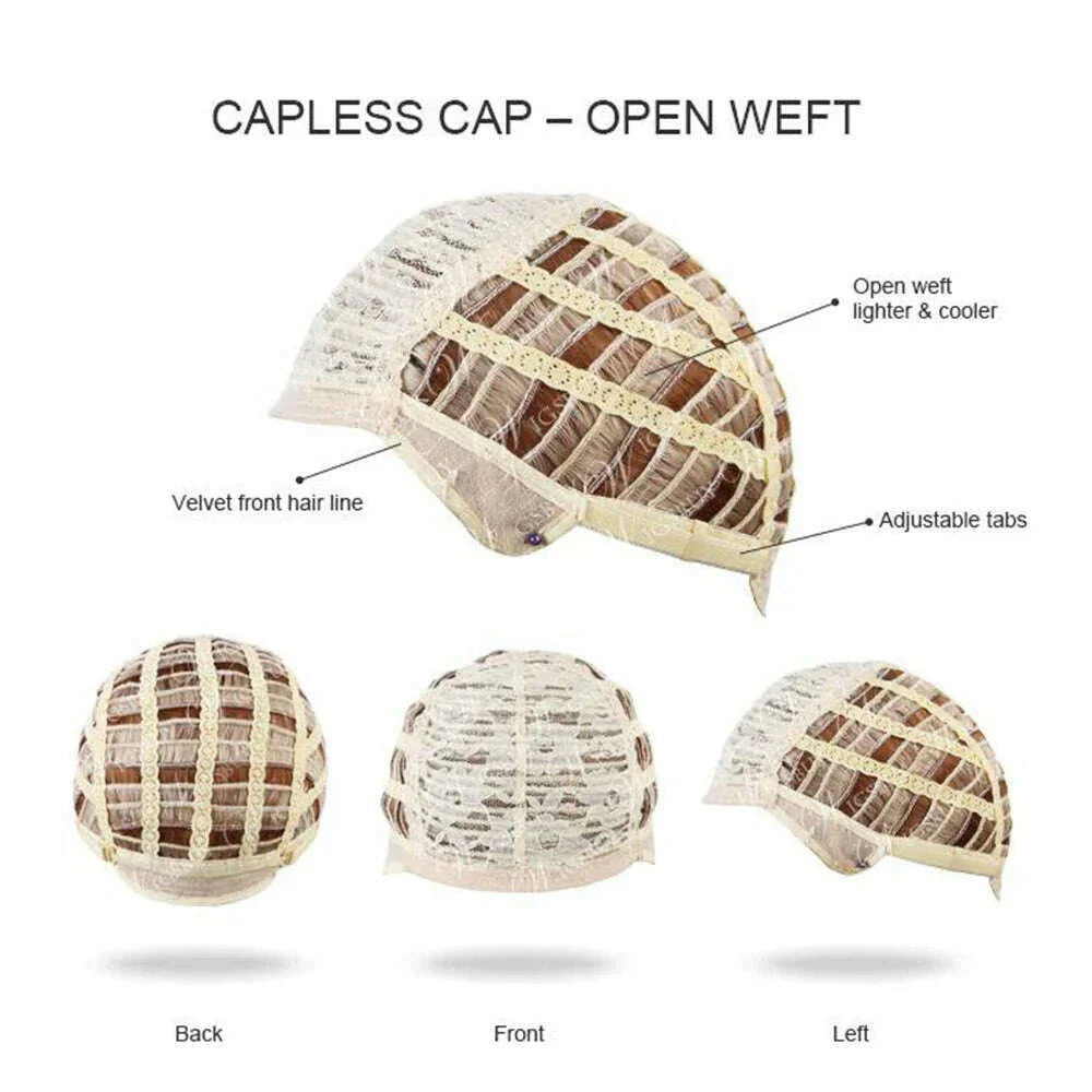 ALAN EATON Blonde Layered Synthetic Wigs for Women Long Straight Brown Highlights Wigs with Bangs Balayage Hair Heat Resistant