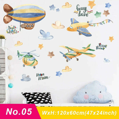 Astronaut Wall Stickers for Kids rooms Kindergarten Wall Decor Vinyl Remvable PVC Wall Decals Art Tiles Murals Home Decoration