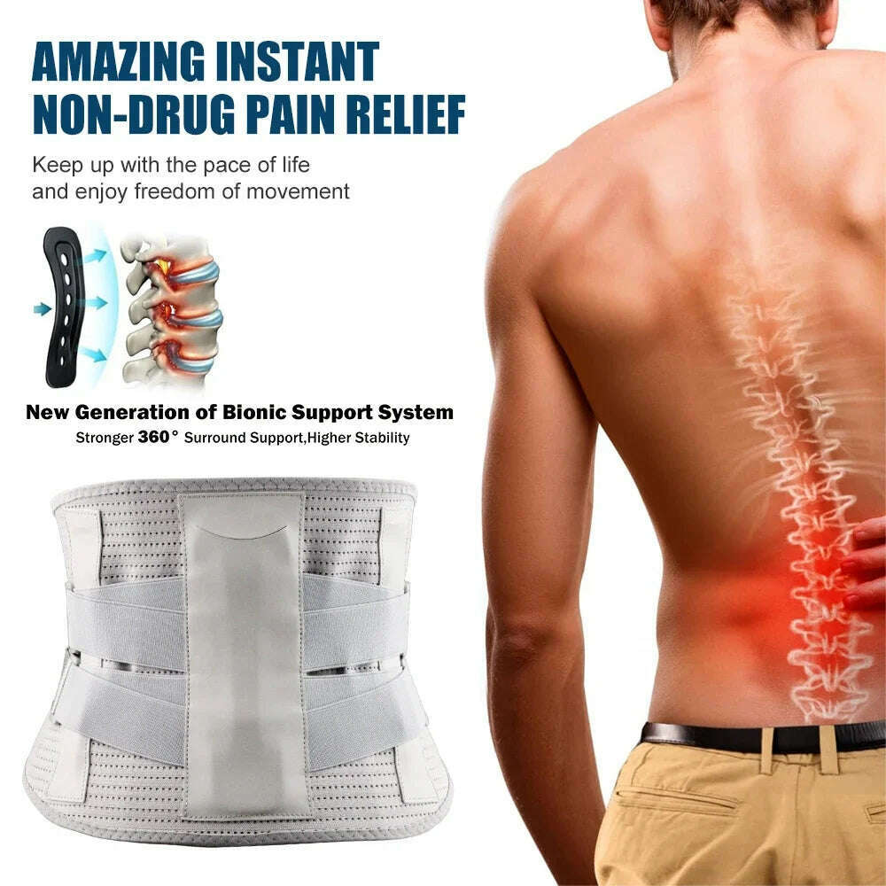 Back Brace for Lower Back Pain, Immediate Pain Relief From Sciatica, Herniated Disc,Scoliosis, Decompression Lumbar Support Belt