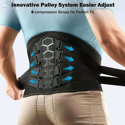 Back Brace for Lower Back Pain, Sciatica, Herniated Disc, Scoliosis, Back Support Belt with Soft Pad, Lightweight Lumbar Support