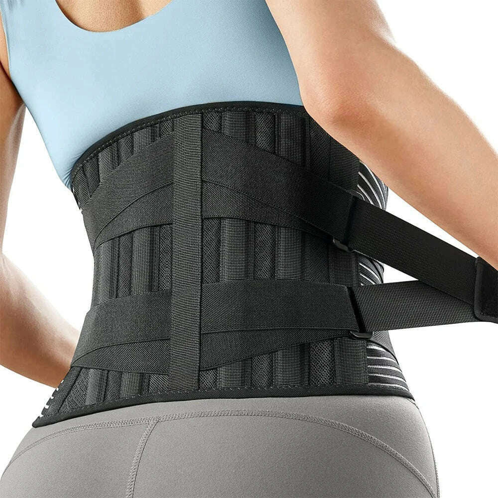 Back Braces for Lower Back Pain Relief with 6 Stays, Breathable Back Support Belt for Men/Women for work lumbar support belt