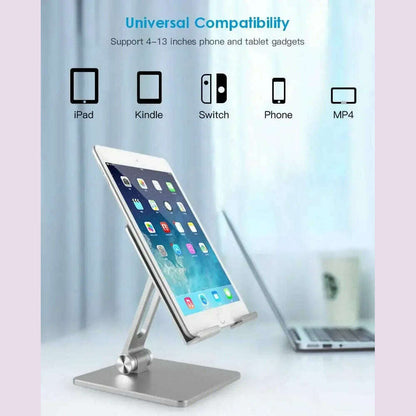 CMAOS Aluminium Alloy Phone Holder Stand Mobile Smartphone Support Tablet Desk Portable Metal Cell Phone Holder for iPhone iPad