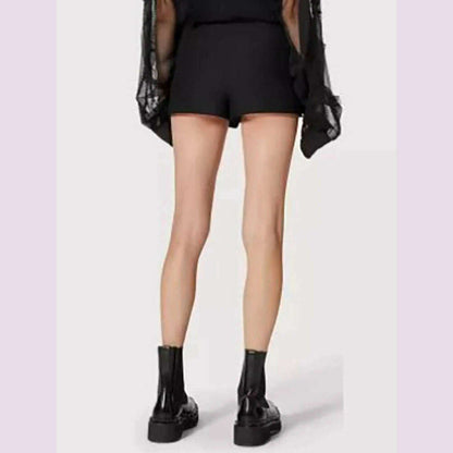 DEAT Fashion Three-dimensional Rose Flower Decoration Women's Shorts Mid Waist Red Mini Shorts Skirts Summer 2024 New 7AB3821