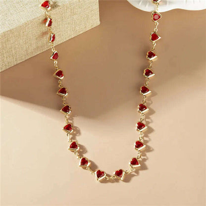 Exquisite Boho Candy Color Heart Shaped Crystal Bracelet for Women Fashion Charm Zircon Butterfly Pearl Metal Chain Bracelets