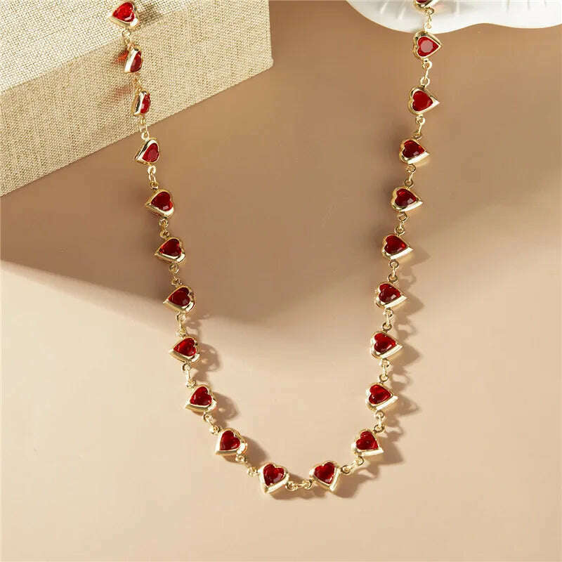 Exquisite Boho Candy Color Heart Shaped Crystal Bracelet for Women Fashion Charm Zircon Butterfly Pearl Metal Chain Bracelets