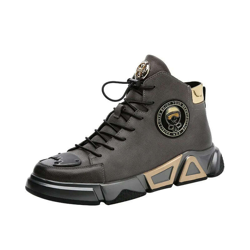 Fashion High Top Leather Casual Sneaker Men Black Platform Sneakers Luxury Designer Superstar Shoes Men Hip Hop Streetwear Shoes