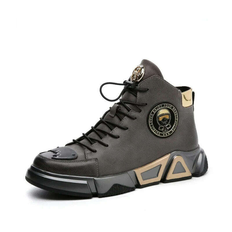 Fashion High Top Leather Casual Sneaker Men Black Platform Sneakers Luxury Designer Superstar Shoes Men Hip Hop Streetwear Shoes