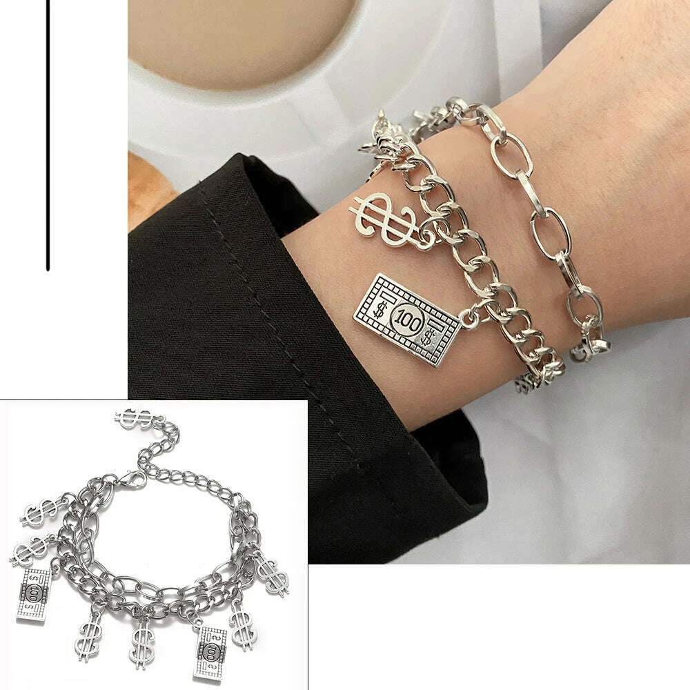FNIO Bohemian Bracelets for Women Fashion Multilayer Beaded Chain Bracelets Set Charm Bracelet Bangles Jewelry Punk