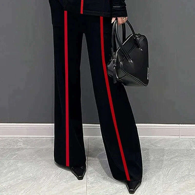 Freeacy Autumn New Women's Casual Shirts High Neck Long Sleeves Loose Fit Striped Pullovers 2024 Fashion Female T-shirt