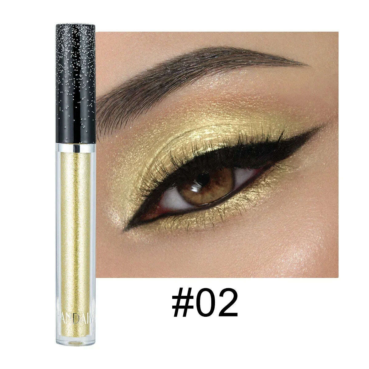 HANDAIYAN Liquid Eyeshadow Metallic Diamond Shiny Eye Liner Pen Giltter Eyeshadow Palette Lasting Shimmer Brighten Cosmetics