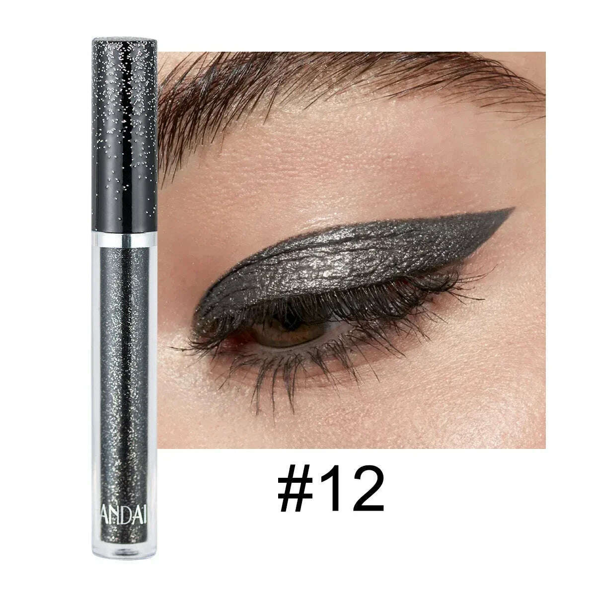 HANDAIYAN Liquid Eyeshadow Metallic Diamond Shiny Eye Liner Pen Giltter Eyeshadow Palette Lasting Shimmer Brighten Cosmetics