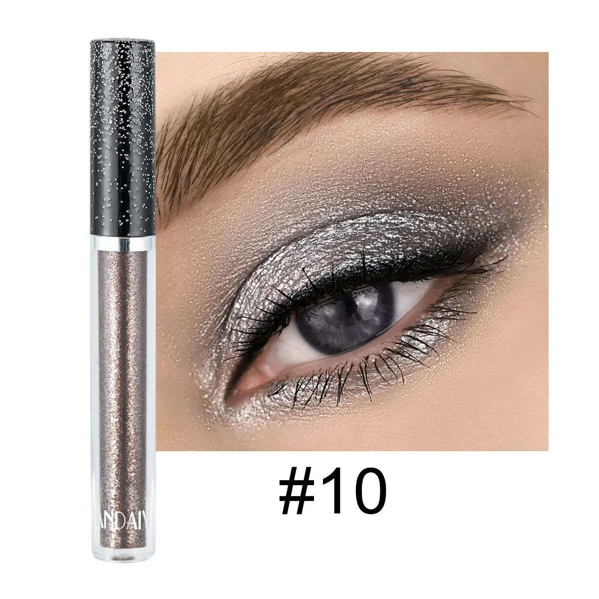 HANDAIYAN Liquid Eyeshadow Metallic Diamond Shiny Eye Liner Pen Giltter Eyeshadow Palette Lasting Shimmer Brighten Cosmetics