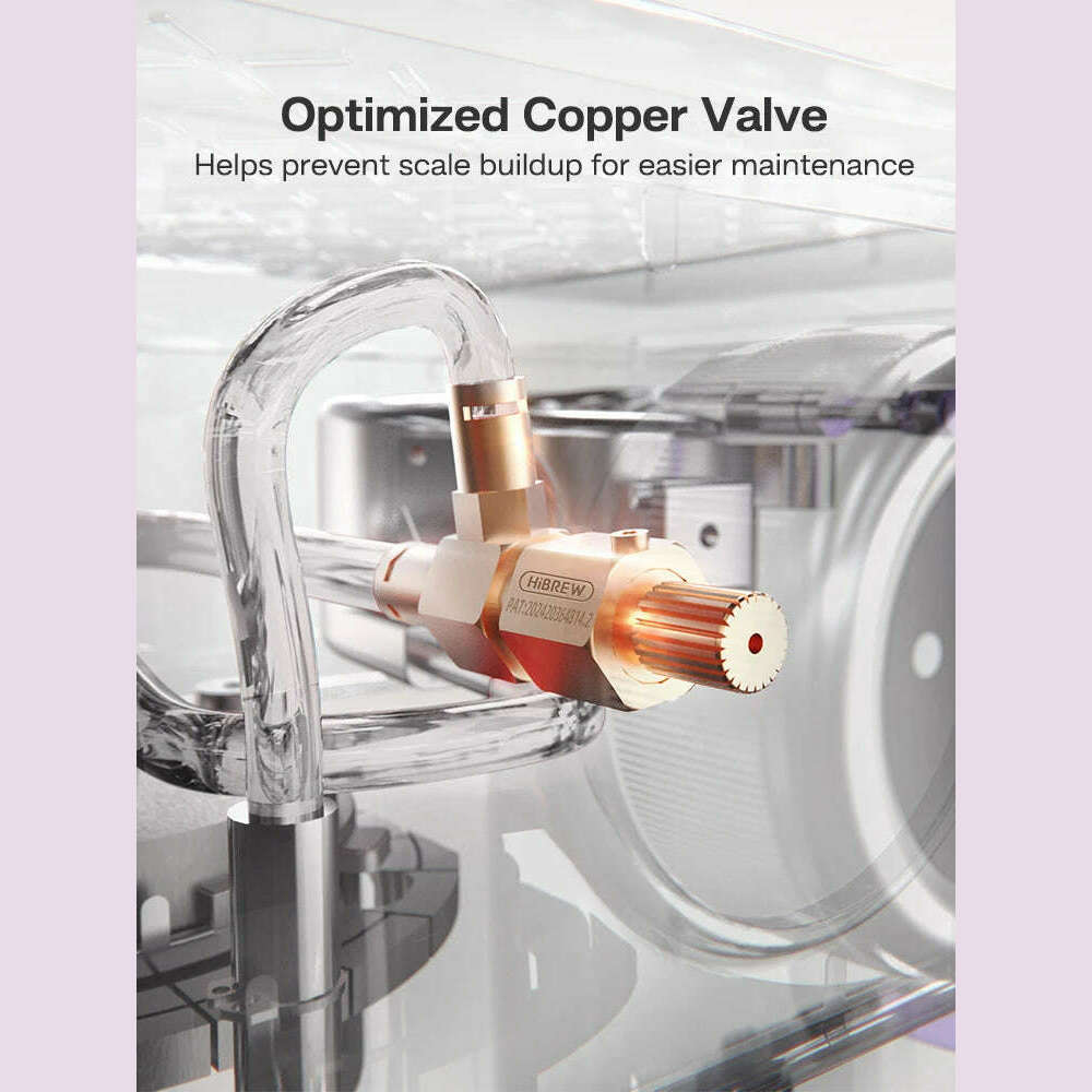 HiBREW 20Bar Semi Automatic Espresso Coffee Machine Temperature Adjustable 58mm Portafilter Cold/Hot Coffee Maker Metal CaseH10A