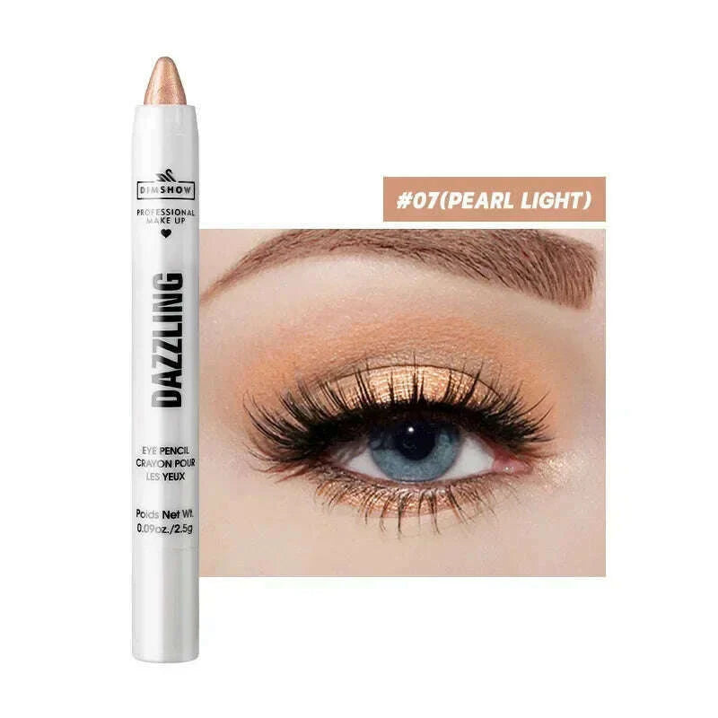 Highlighter Eyeshadow Pencil Waterproof Glitter Matte Nude Eye Shadow Lying Silkworm Makeup Pigment Cosmetics White Eyeliner Pen