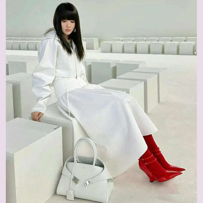 Lady Sexy Slope Heels Woman Ankle Strap Dress Wedding Shoes Party Sandalias De Mujer Luxury Sandals Women Designers