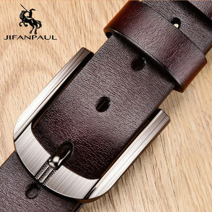 Leather For Men High Quality Buckle Jeans Cowskin Casual Belts Business Cowboy Waistband Male Fashion Designer