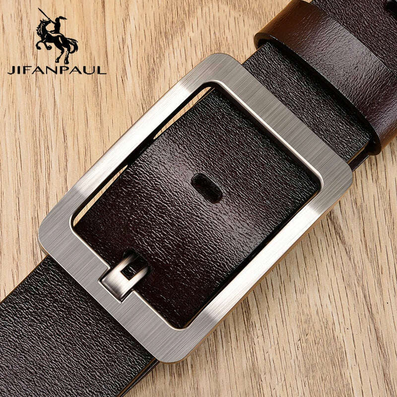 Leather For Men High Quality Buckle Jeans Cowskin Casual Belts Business Cowboy Waistband Male Fashion Designer