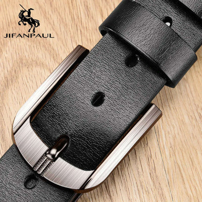 Leather For Men High Quality Buckle Jeans Cowskin Casual Belts Business Cowboy Waistband Male Fashion Designer