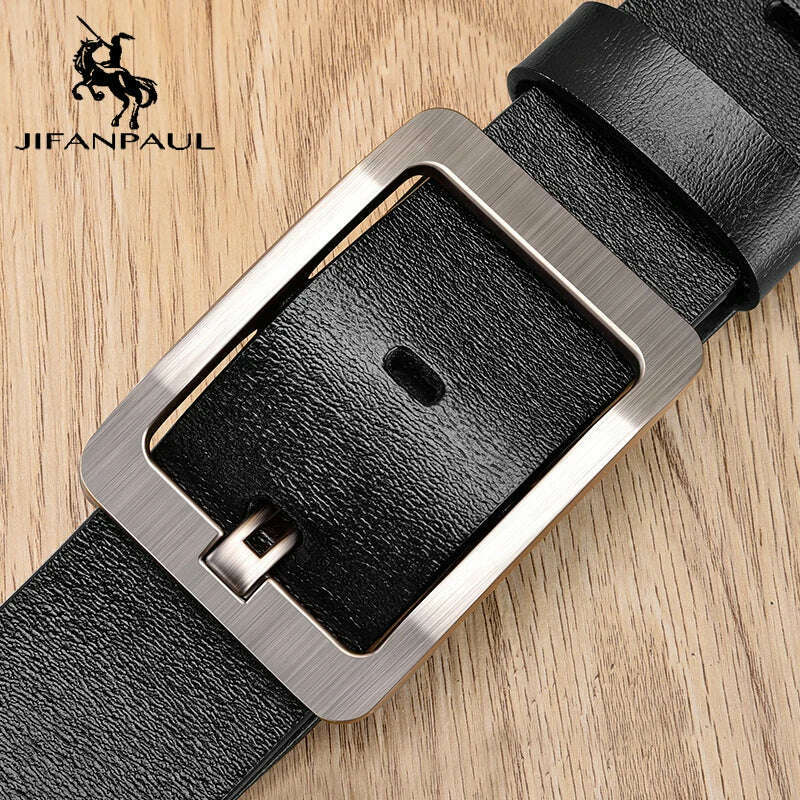 Leather For Men High Quality Buckle Jeans Cowskin Casual Belts Business Cowboy Waistband Male Fashion Designer
