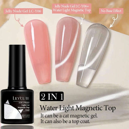 LILYCUTE 7ML Sparkling Glitter Rainbow Cat Magnetic Gel Nail Polish 9D Colorful  Semi Permanent Soak Off Nail Art UV Gel Varnish