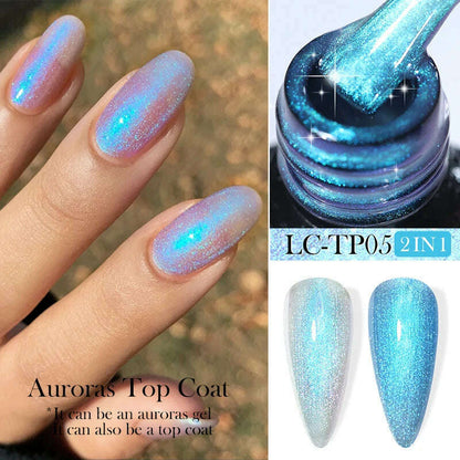 LILYCUTE 7ML Sparkling Glitter Rainbow Cat Magnetic Gel Nail Polish 9D Colorful  Semi Permanent Soak Off Nail Art UV Gel Varnish