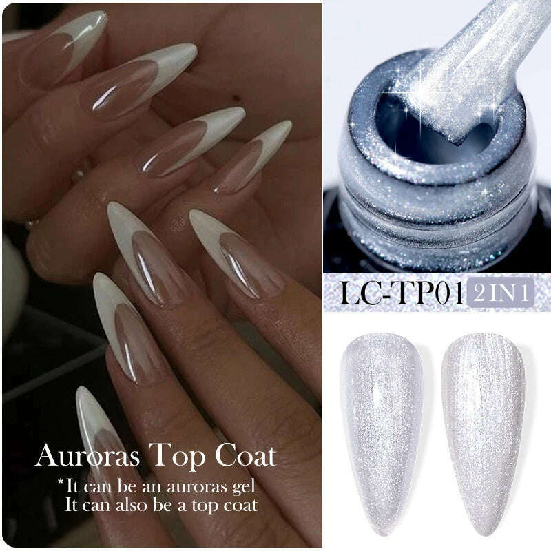 LILYCUTE 7ML Sparkling Glitter Rainbow Cat Magnetic Gel Nail Polish 9D Colorful  Semi Permanent Soak Off Nail Art UV Gel Varnish