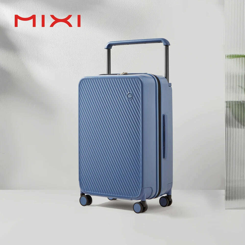 Mixi Wide Handle Travel Luggage Suitcase Rolling Spinner Wheels Hardside PC TSA Lock 20 24 Inch Unisex