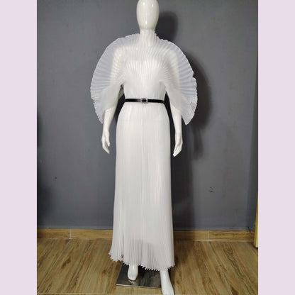 Miyake Folds 2024 Autumn New Plus-size Dress Hand-made Dolds Elegant Chested Evening Dress