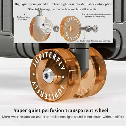 MUXING Wide Trolley Luggage Front Opening Multi-Functional Women 20-Inch Small Lightweight Boarding Box 24-Inch Men's Suitcase