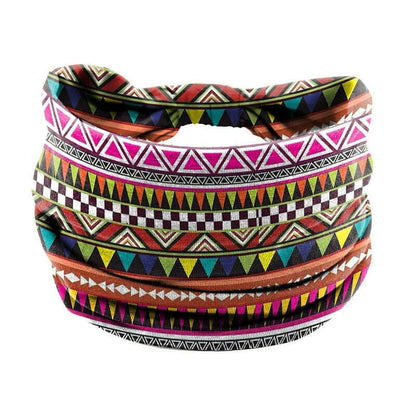 New African Pattern Print Wide Headband for Women Twist Style Hair Bandanas Head Wrap Elastic  Headwear Turban Girls Accessories