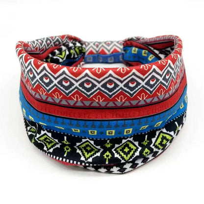 New African Pattern Print Wide Headband for Women Twist Style Hair Bandanas Head Wrap Elastic  Headwear Turban Girls Accessories