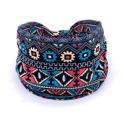 New African Pattern Print Wide Headband for Women Twist Style Hair Bandanas Head Wrap Elastic  Headwear Turban Girls Accessories
