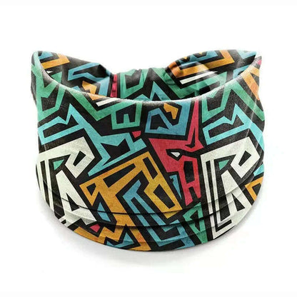 New African Pattern Print Wide Headband for Women Twist Style Hair Bandanas Head Wrap Elastic  Headwear Turban Girls Accessories