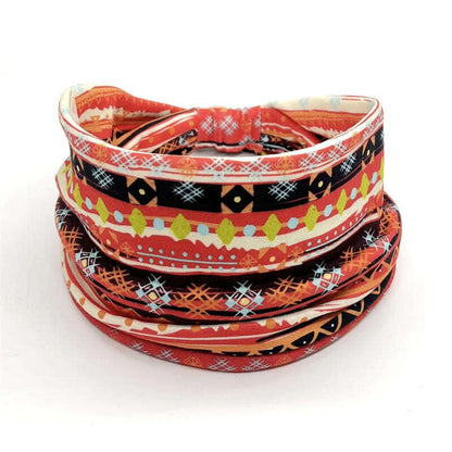 New African Pattern Print Wide Headband for Women Twist Style Hair Bandanas Head Wrap Elastic  Headwear Turban Girls Accessories