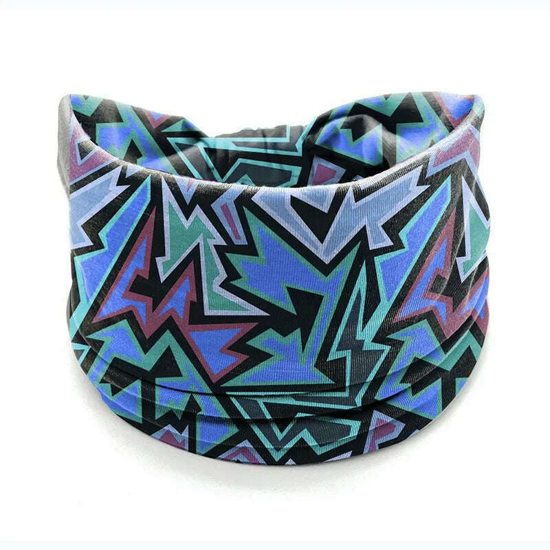 New African Pattern Print Wide Headband for Women Twist Style Hair Bandanas Head Wrap Elastic  Headwear Turban Girls Accessories