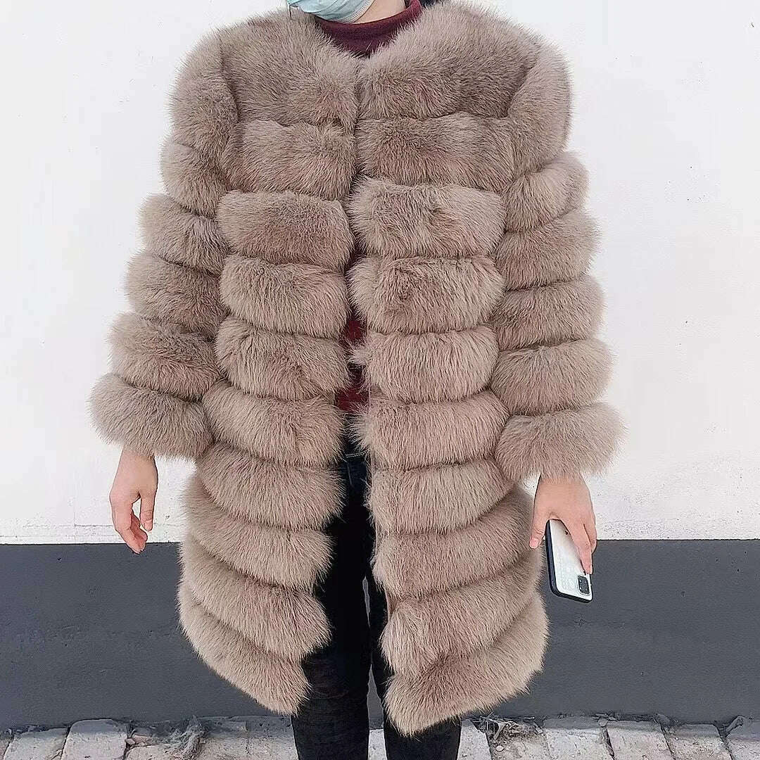 NEW style  4in1 real fur coats Women Natural Real Fur Jackets Vest Winter Outerwear Women fox fur coat high quality fur Clothes