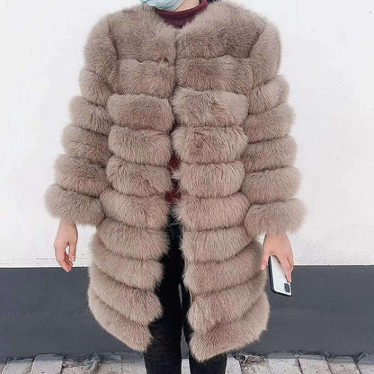 NEW style  4in1 real fur coats Women Natural Real Fur Jackets Vest Winter Outerwear Women fox fur coat high quality fur Clothes