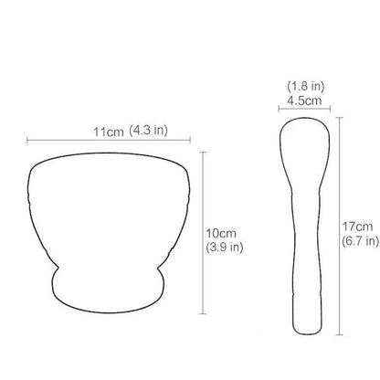 Resin Setmortar and Pestle Garlic Herb Spice Mixing Grinding Crusher Bowl Restaurant Kitchen Tools