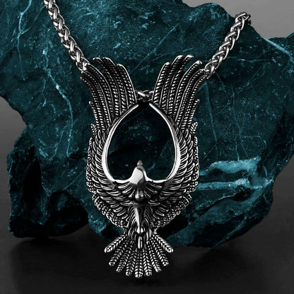 Retro High Quality Eagle Spread Wings Pendant Unisex Fashion Animal 316L Stainless Steel Pendant Jewelry Gift Wholesale