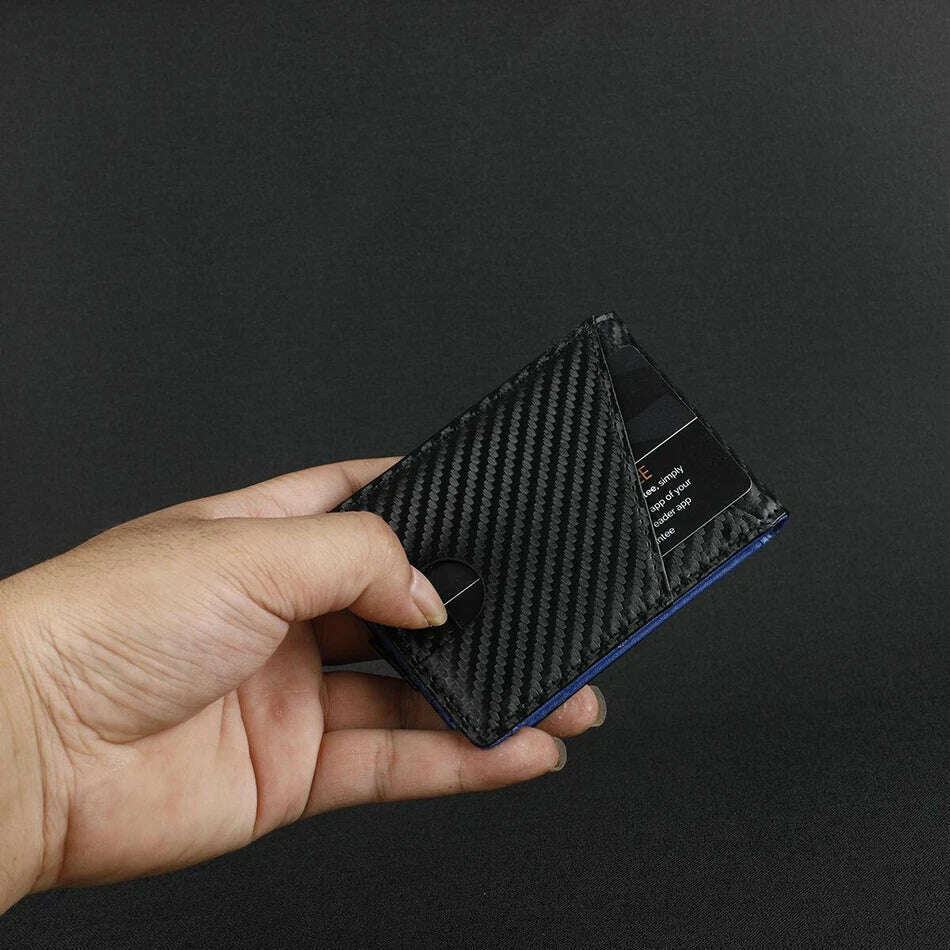 Rfid Carbon Fiber Men Wallets Card Holder Slim Thin Pocket Man Magsafe Wallets Money Bags Business Black Male Purse Walet 2023