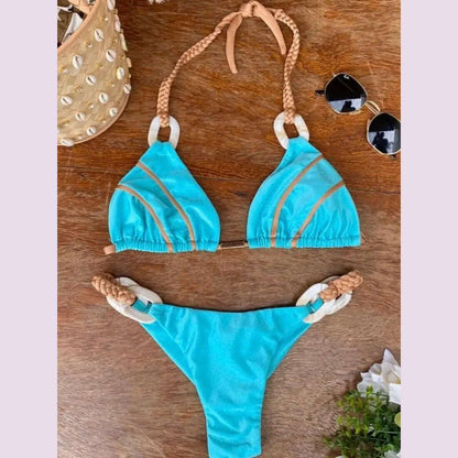 RUOTONGSEPT Black Bandeau Bikini Set Swimwear Women Push Up Biquini Sexy Thong Bikinis Patchwork Swimsuit Backless Bathingsuit