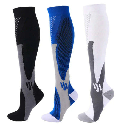 S-XXL 3 Pairs Pack/Socks Compression Socks 30 Mmhg Fit For Medical Edema Diabetes Varicose Veins Running Sports Socks Size XXL