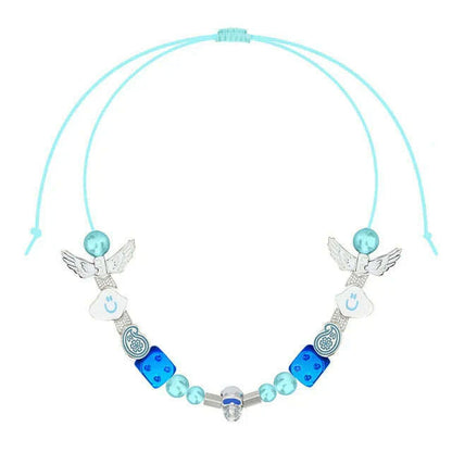 SALUTE ACADEMY EVA Hip Hop Punk Diamond Pearl Skull Personality Cool Necklace Set For Men Women Girls Party Rapper Jewelry Gift