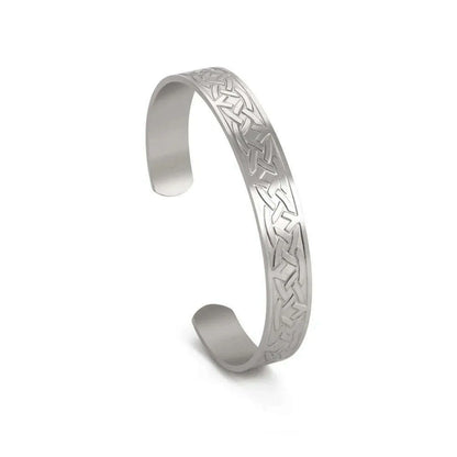 Skyrim Viking Triquetra Cuff Bangle for Women Men Stainless Steel Good Luck Amulet Vintage Celtics Irish Knots Bracelet Jewelry
