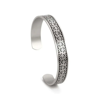 Skyrim Viking Triquetra Cuff Bangle for Women Men Stainless Steel Good Luck Amulet Vintage Celtics Irish Knots Bracelet Jewelry