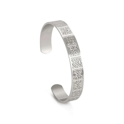 Skyrim Viking Triquetra Cuff Bangle for Women Men Stainless Steel Good Luck Amulet Vintage Celtics Irish Knots Bracelet Jewelry