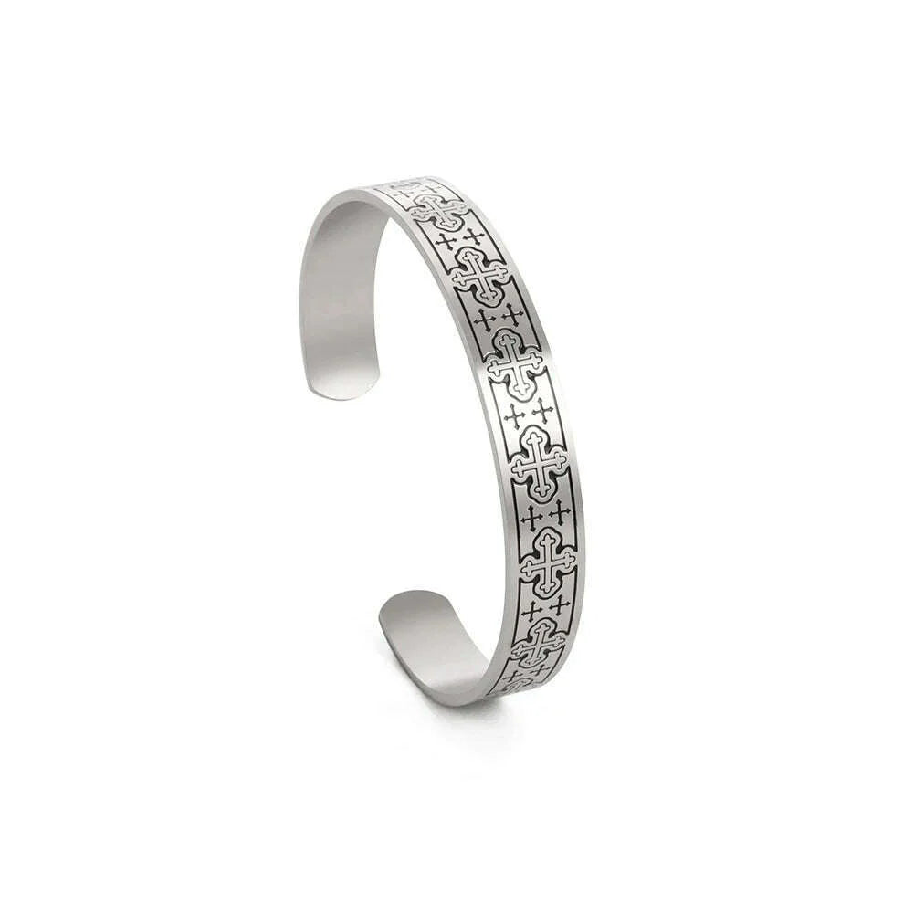 Skyrim Viking Triquetra Cuff Bangle for Women Men Stainless Steel Good Luck Amulet Vintage Celtics Irish Knots Bracelet Jewelry